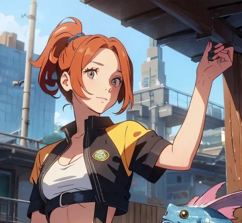 Anime character with goggles